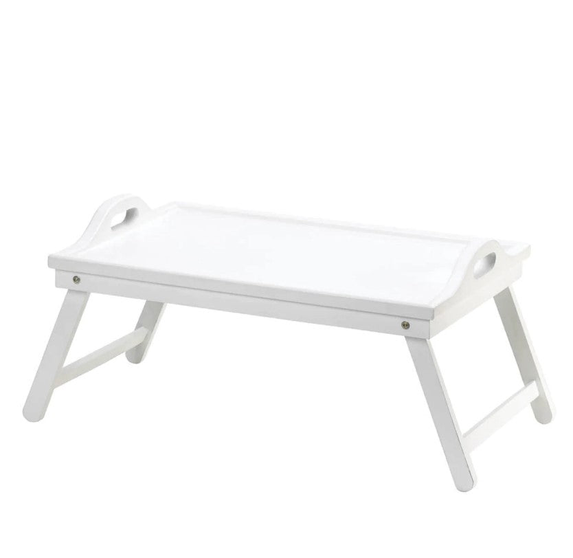 Wood White Folding Breakfast Dinner Tray Kitchen Home Decor