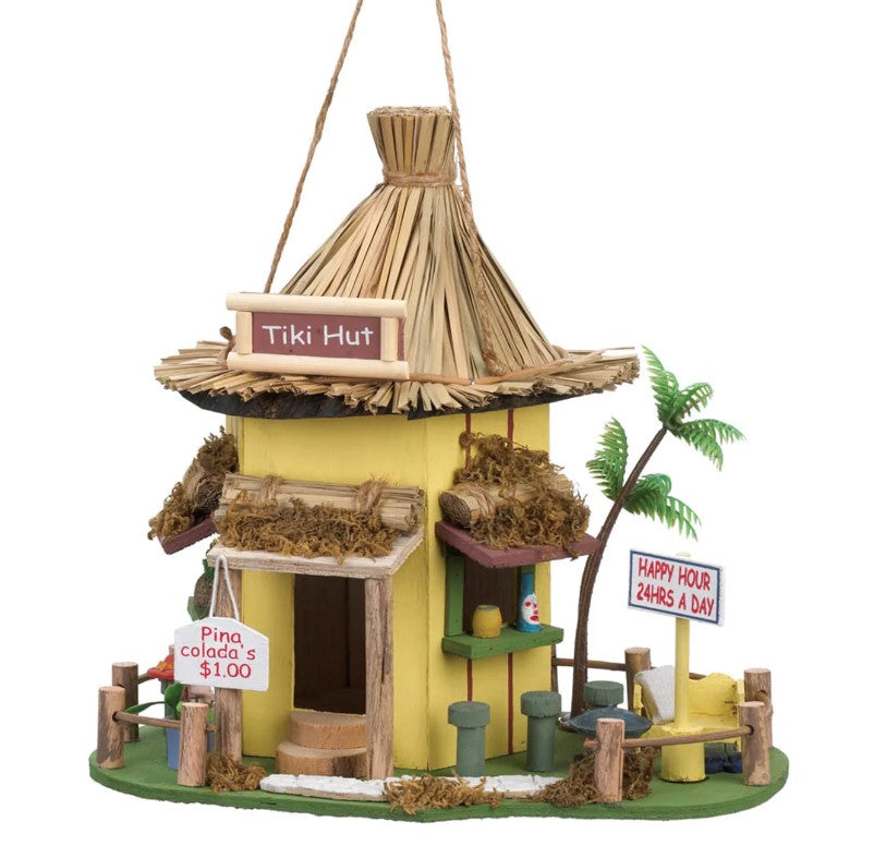 Birdhouse Eucalyptus Wood Tiki Hut
