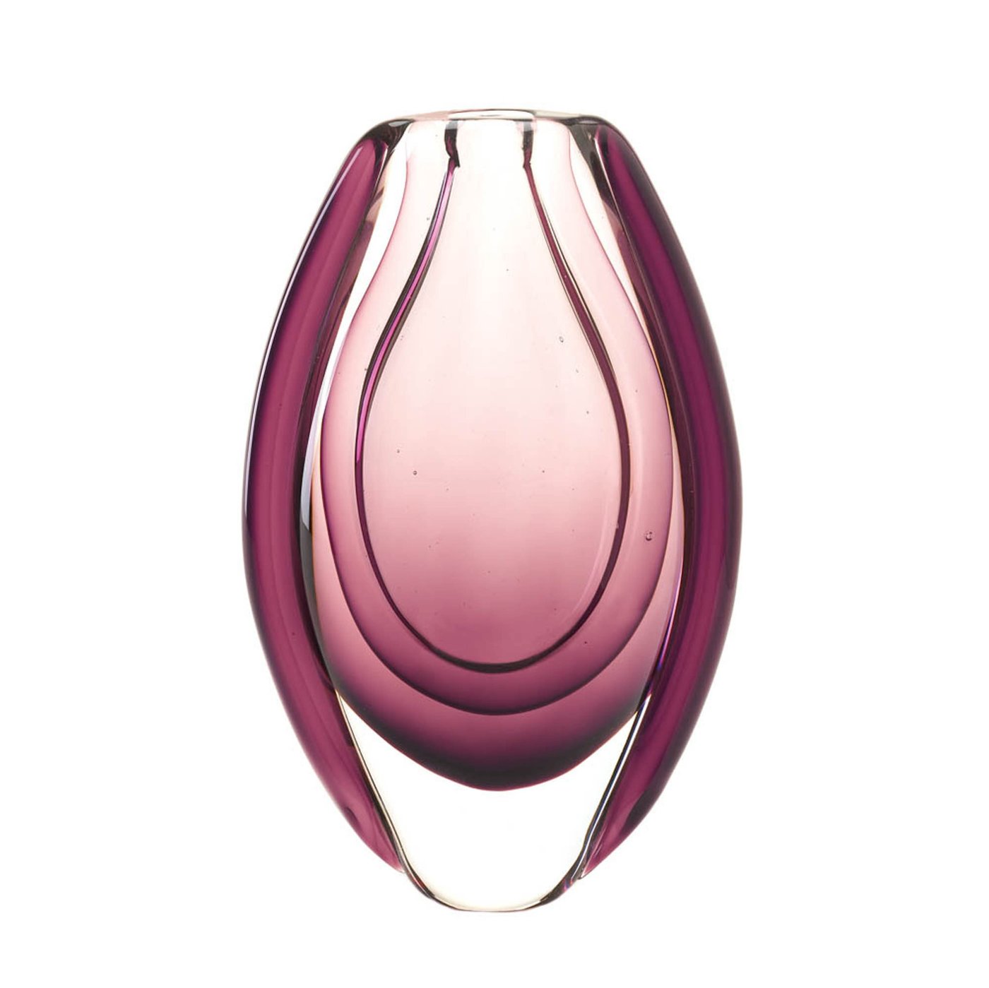 Hand Made Wild Orchid Art Glass Vase Home Decor