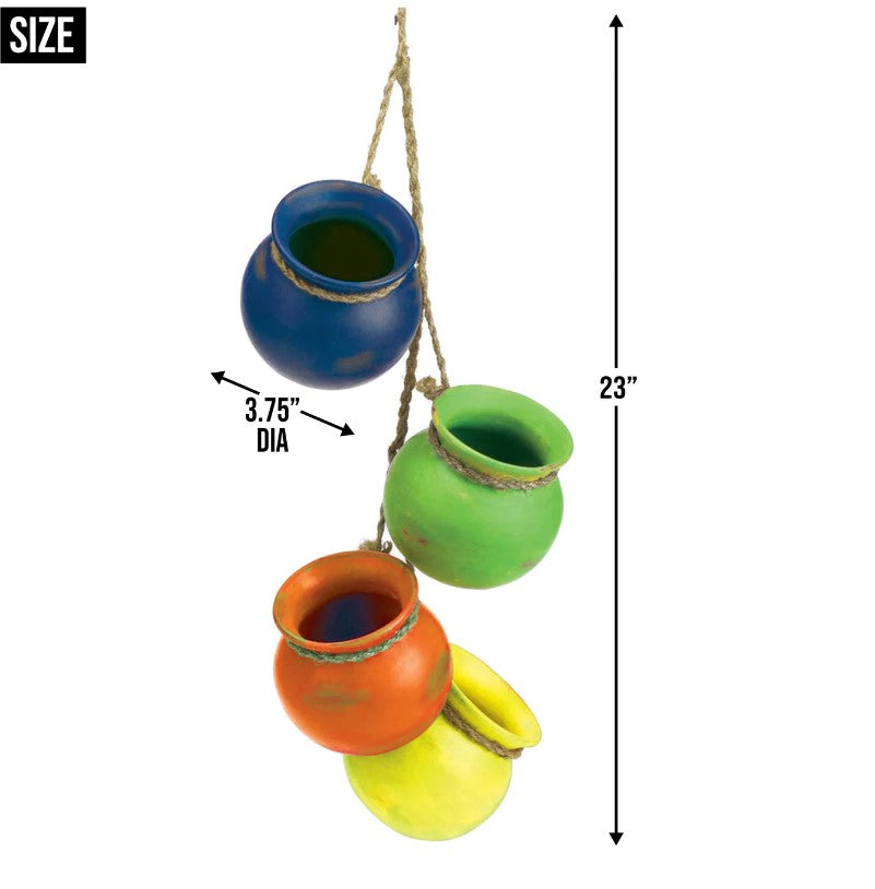 Terra Cotta Fiesta Hanging Pots Garden Decor