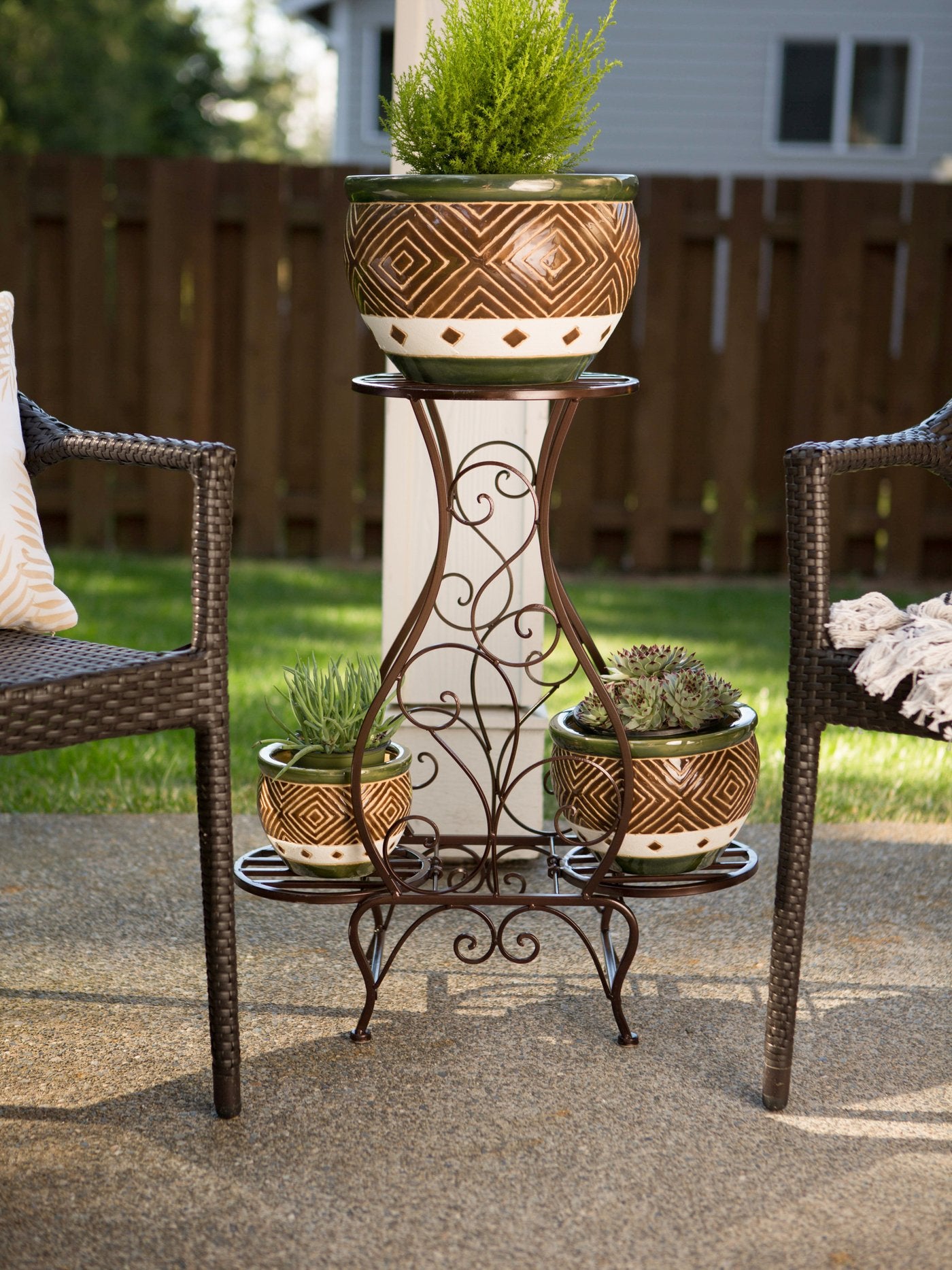 Ceramic Jade Planter Set of 3 Garden Garden Decor