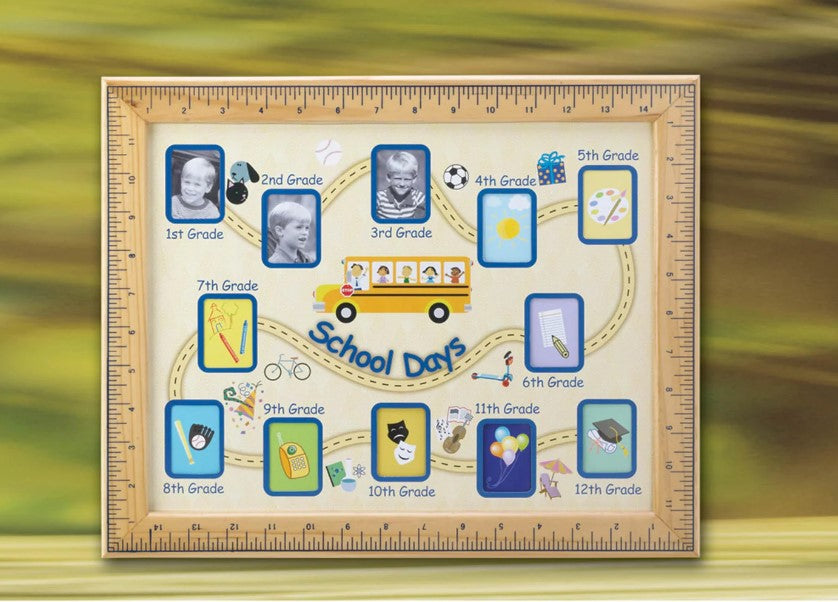 Wooden School Days Photo Frame Home Decor