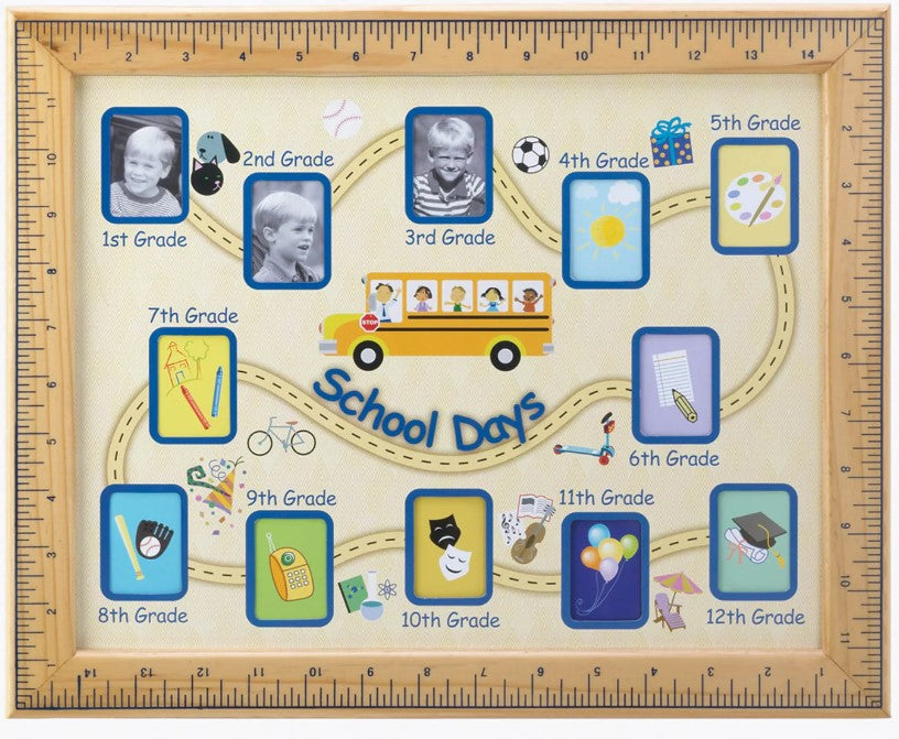 Wooden School Days Photo Frame Home Decor