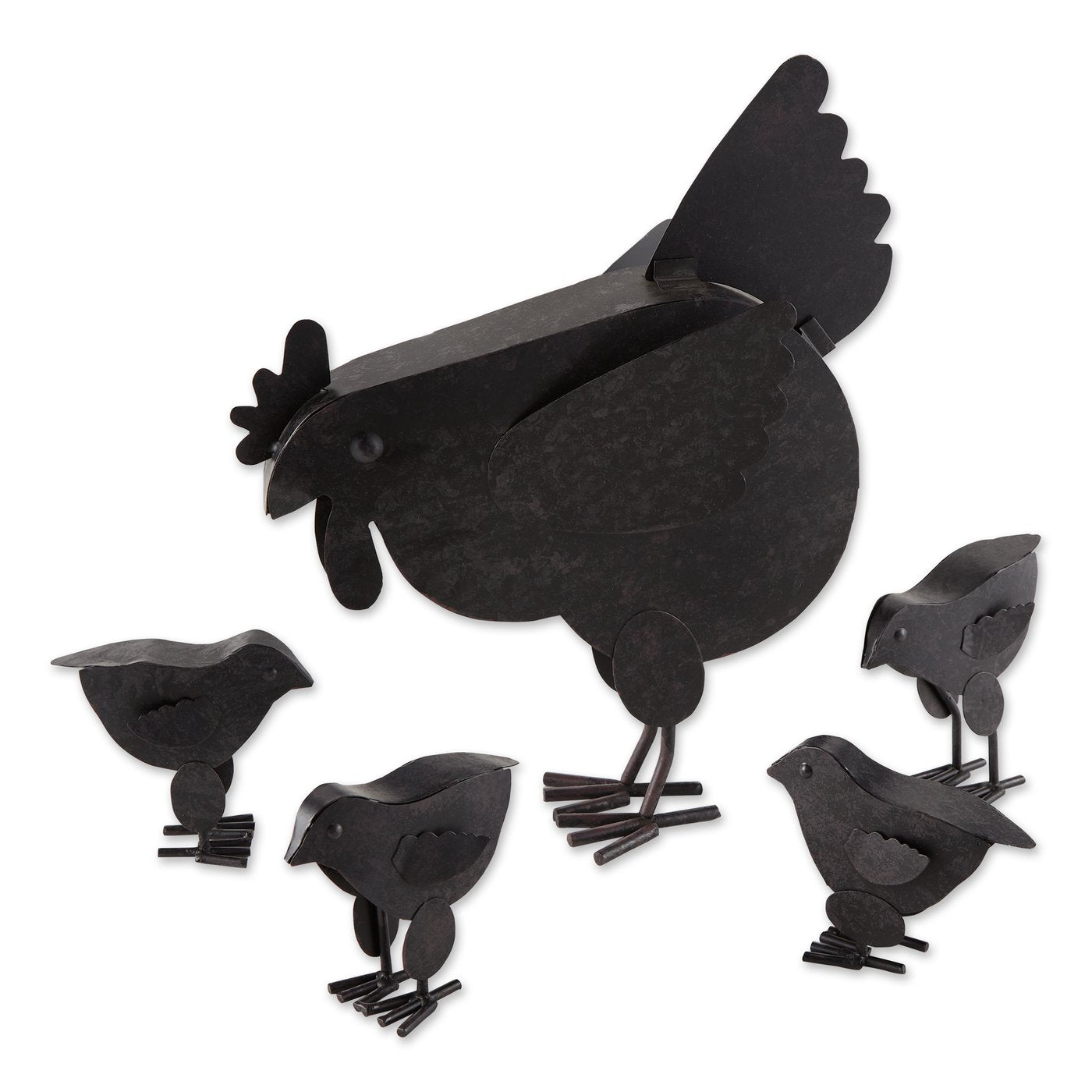 Hen with Chicks Country Garden Sculpture