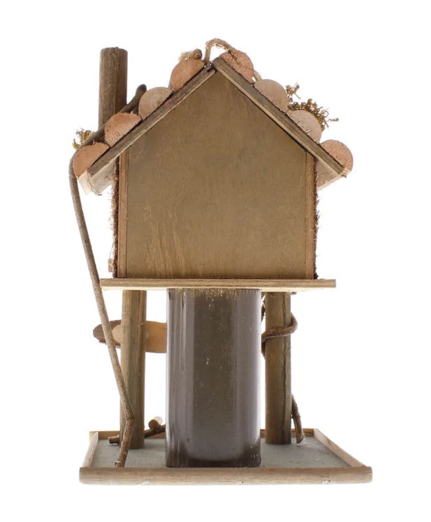 Bird Feeder Eucalyptus Plywood Tree House Garden back view