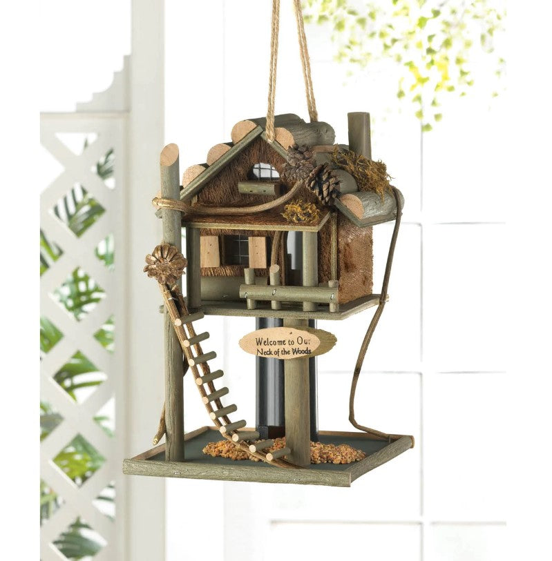Bird Feeder Eucalyptus Plywood Tree House Garden