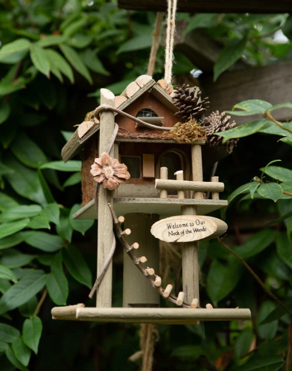 Bird Feeder Eucalyptus Plywood Tree House Garden