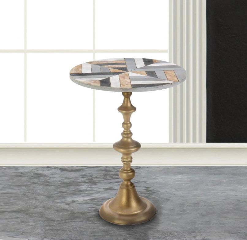 Montecito Iron Wooden Round Accent Table Nikki Chu Home Decor