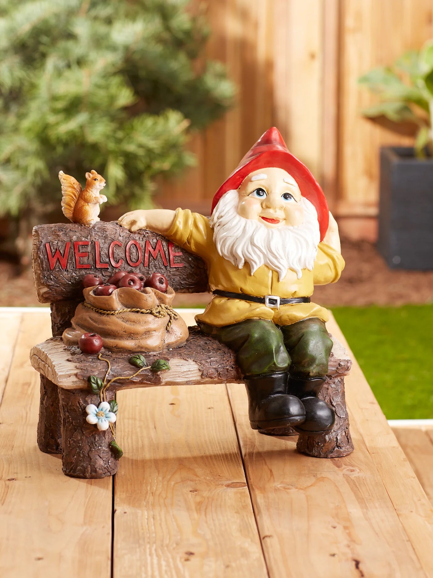 Garden Gnome Greeting Sign Outdoor Indoor Decor