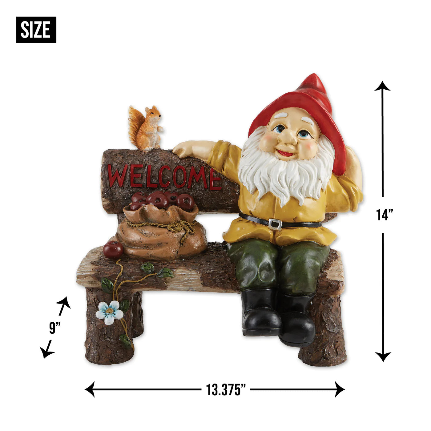 Garden Gnome Greeting Sign Outdoor Indoor Decor