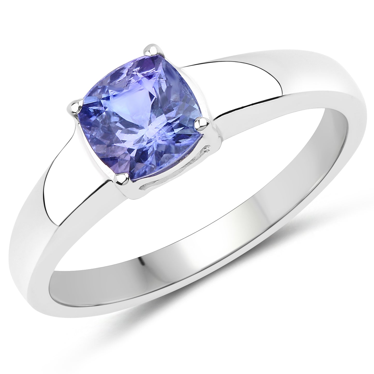 Sterling Silver 1.05 Carat Genuine Tanzanite Solitaire Ring fine