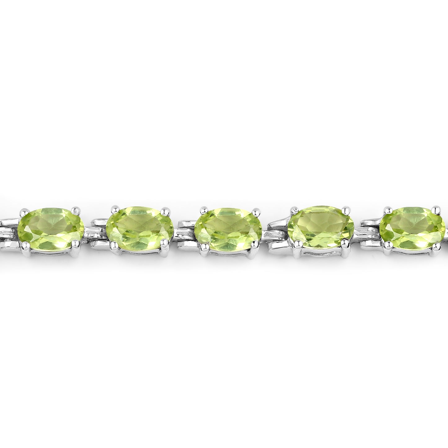Sterling Silver 8.61 Carat Peridot Bracelet fine