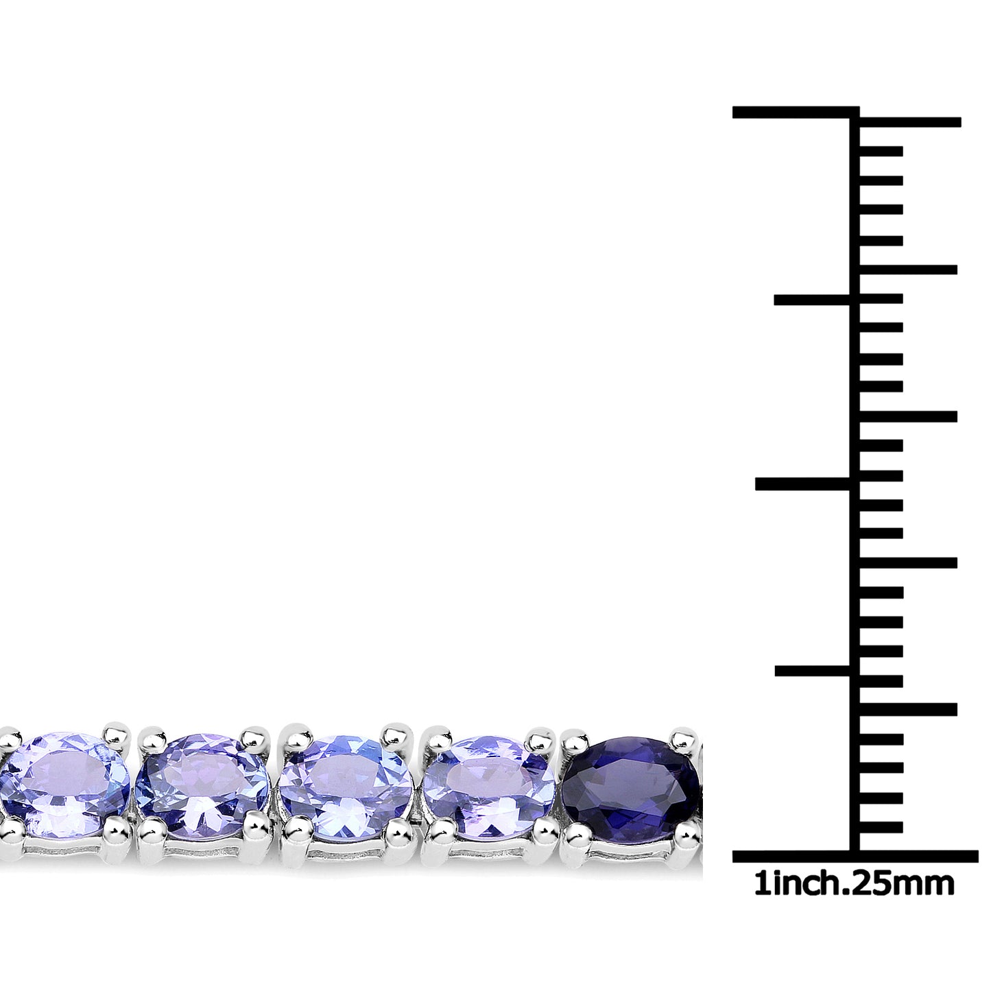 Sterling Silver 12.04 Carat Multi Gemstone Tennis Bracelet fine