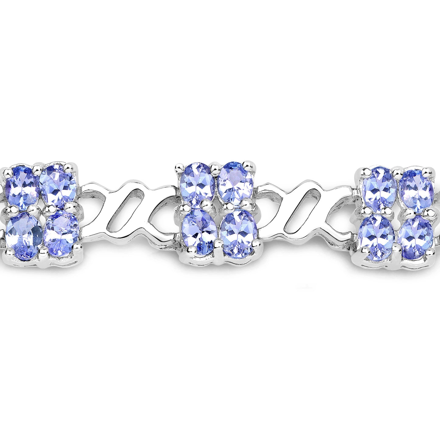 Sterling Silver Tanzanite 7.5 Inch Unique Tennis Bracelet fine