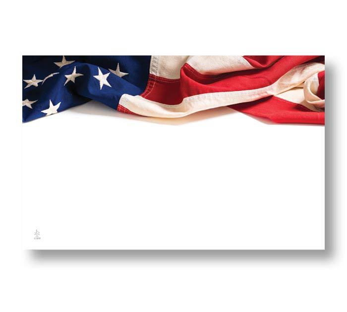Blank American Flag Enclosure Card
