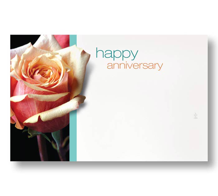 Blank Anniversary Rose Enclosure Card