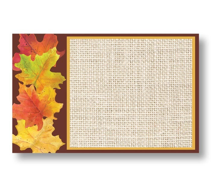 Autumn Leaves Enclosure Craft Supply Card