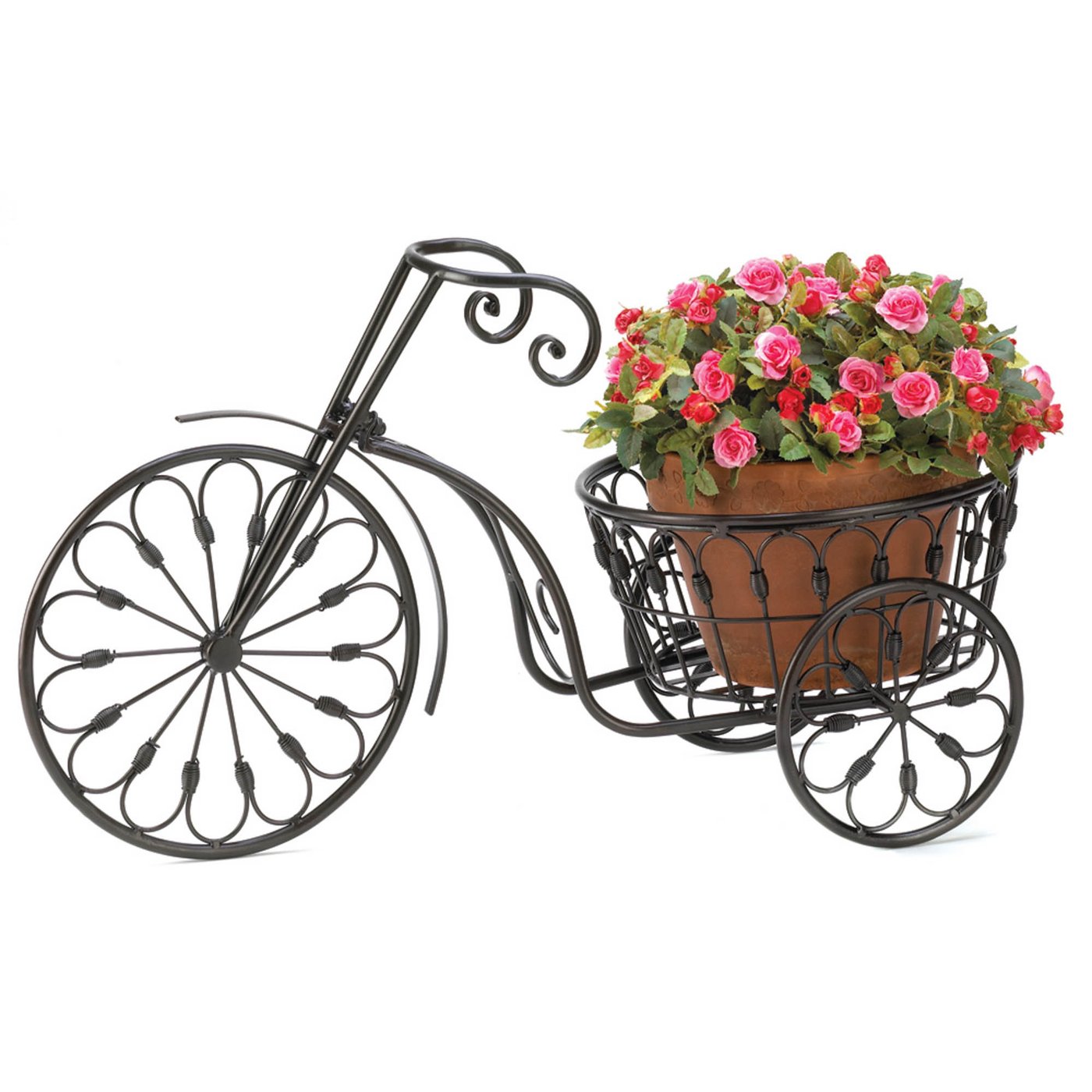 Wrought Iron Bicycle Plant Stand Garden Decor
