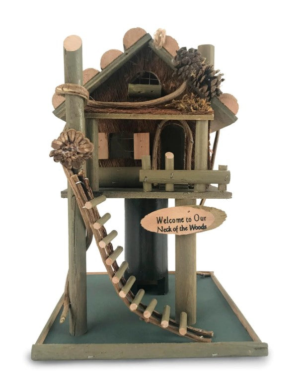 Bird Feeder Eucalyptus Plywood Tree House Garden