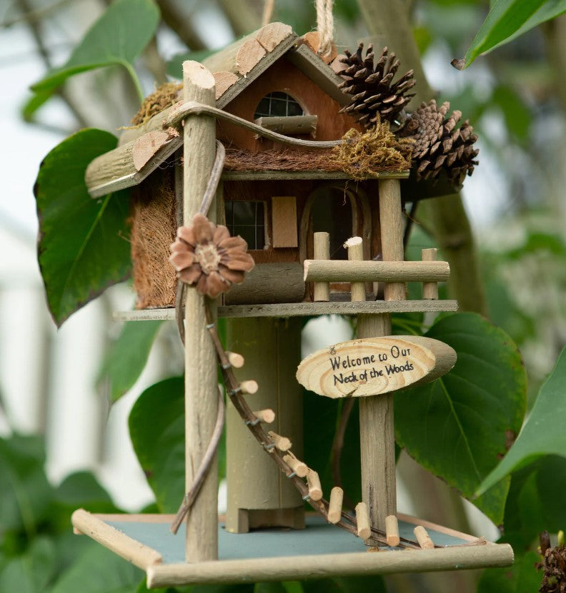 Bird Feeder Eucalyptus Plywood Tree House Garden