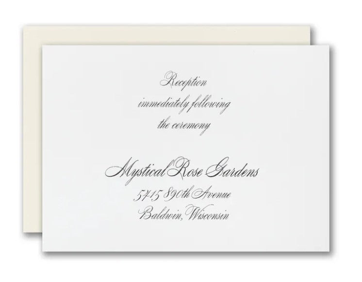Exquisitely Lace Wedding Invitation Wrap with Ecru Satin Ribbon