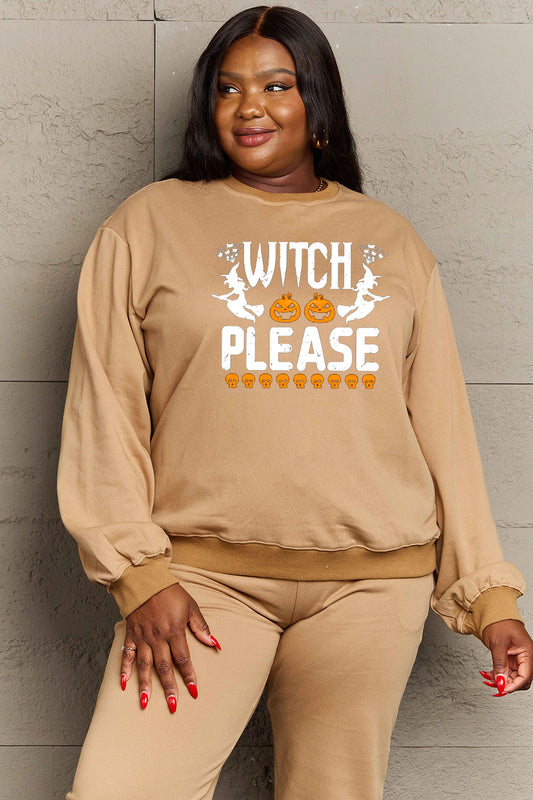 Simply Love Full Size WITCH PLEASE Graphic Sweatshirt ccw