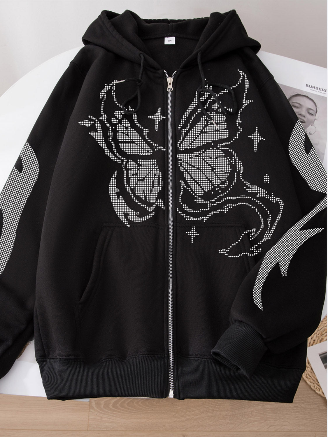 Butterfly Graphic Hooded Jacket ccw
